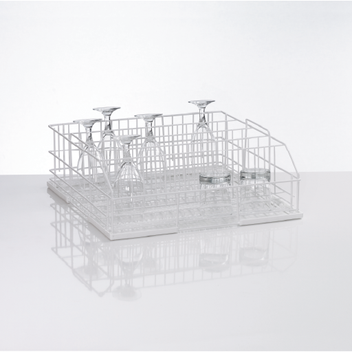 Gläserkorb Draht 500 mm mit 5 Reihen