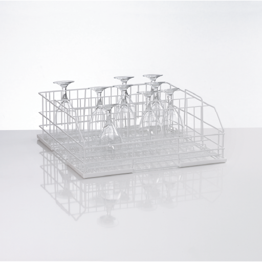 Gläserkorb Draht 500 mm mit 4 Reihen