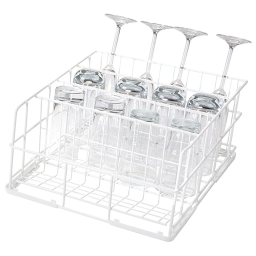 Gläserkorb Draht 400 mm mit 4 Reihen